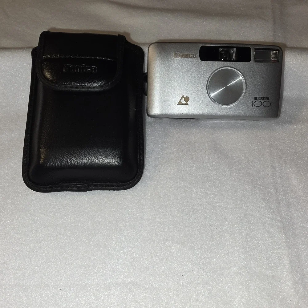 Konica BM-S 100 Super Big Mini APS Film Camera - Silver - 28mm f/3.5 Lens + Case